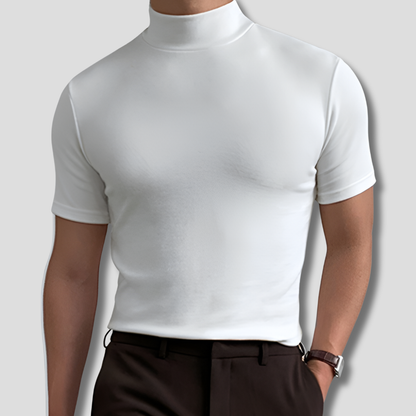 CottonBlend | Stylish Sophisticated High Neck Men's T-Shirt 1