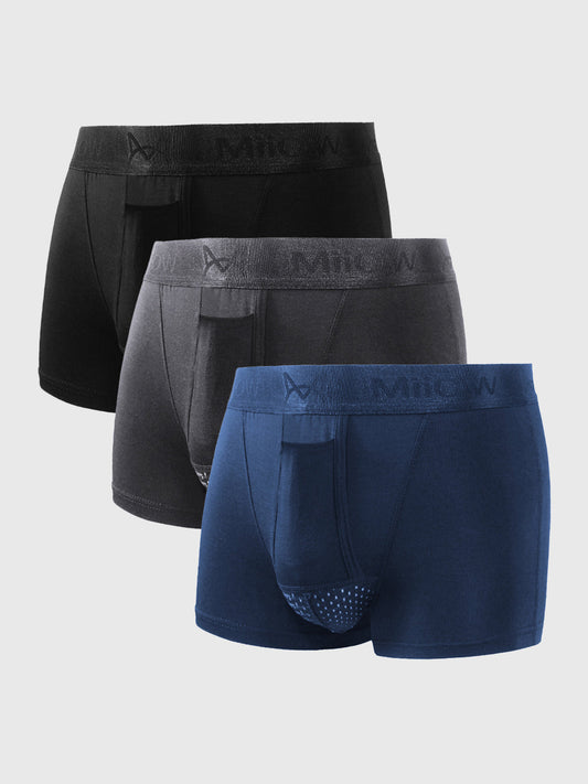 Soft Breathable Men's Boxer Shorts 3-Pack - Lusomart