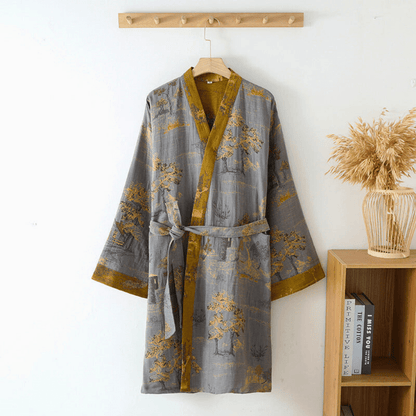 CottonGauze | Comfortable Retro Unisex Kimono Bathrobe 2