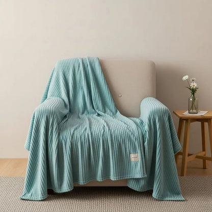Plush White Cozy Fleece Throw Blanket - Lusomart