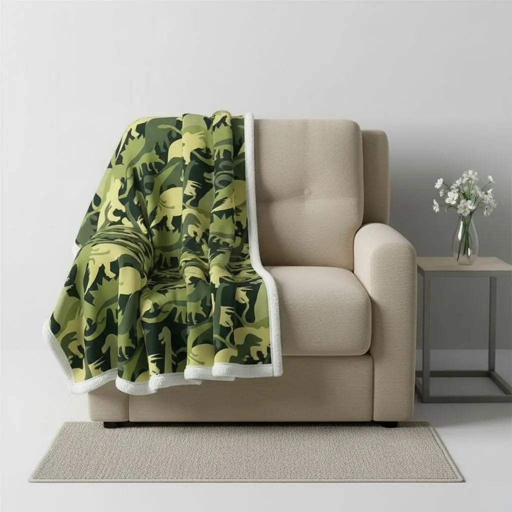 Fun Dinosaur Plush Throw Blanket - Lusomart