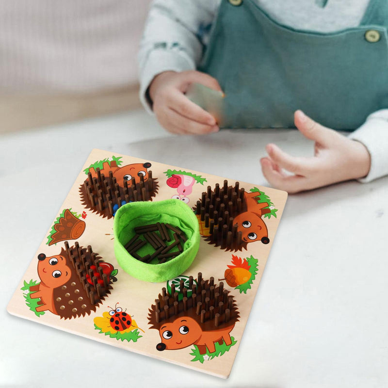 CountHedge – Classic hedgehog game board with peg slots and round shapes 2