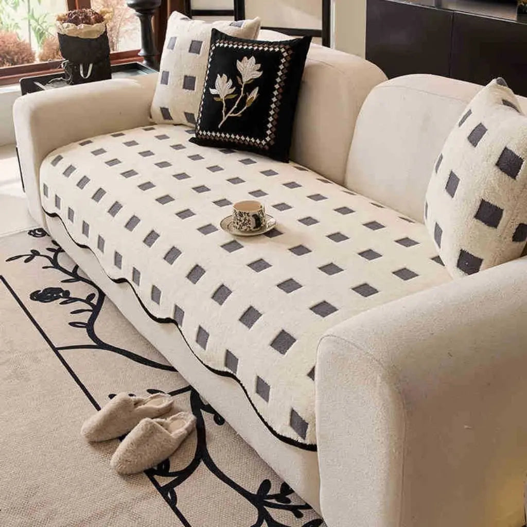 Fitted sofa cover available in multiple sizes from 90x90cm to 90x240cm for various furniture
