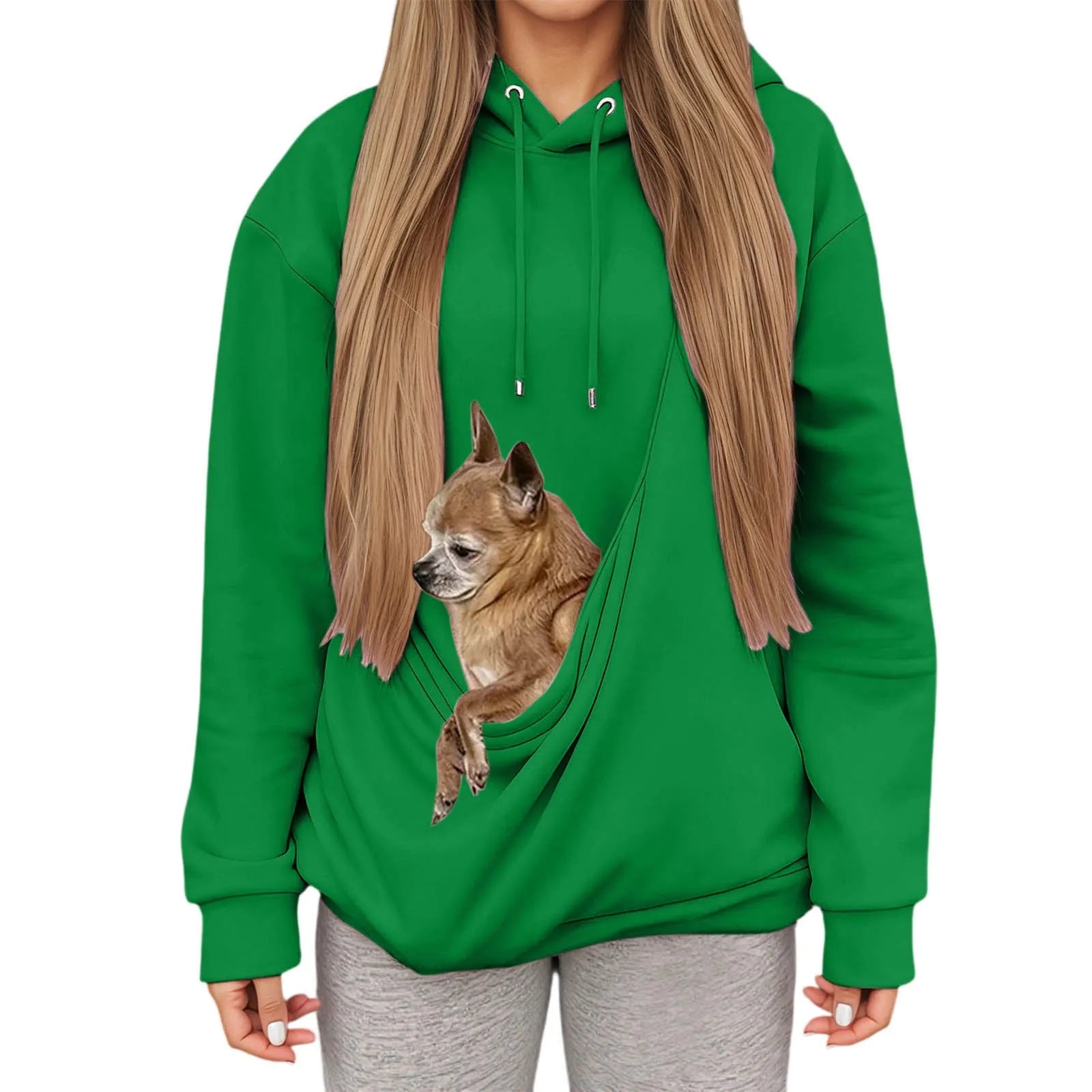 Cozy Hoodie with Pet Carrier Pocket – Comfortable Hooded Sweatshirt for Small Pets 7