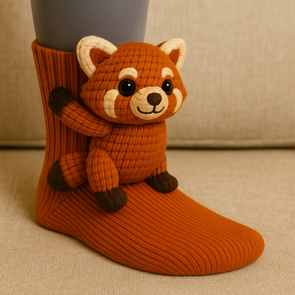 Cozy Non-Slip Plush House Socks 3D Animal Design Unisex 3