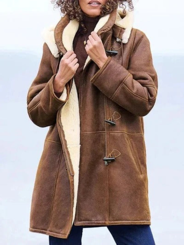 Warm Women's Hooded Parka Jacket - Lusomart