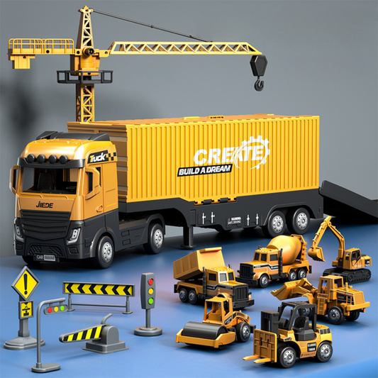 Fun Building Crane Toy Truck Set - Lusomart