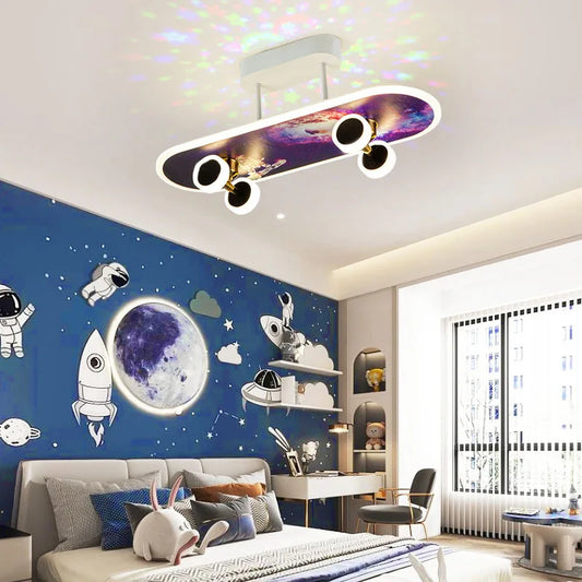 Colorful LED Skateboard Lights For Kids Room Decor - Lusomart