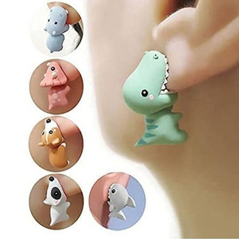 Creative Animal Bite Earrings with Playful Design – Unique Jewelry for Fun Fashion 1