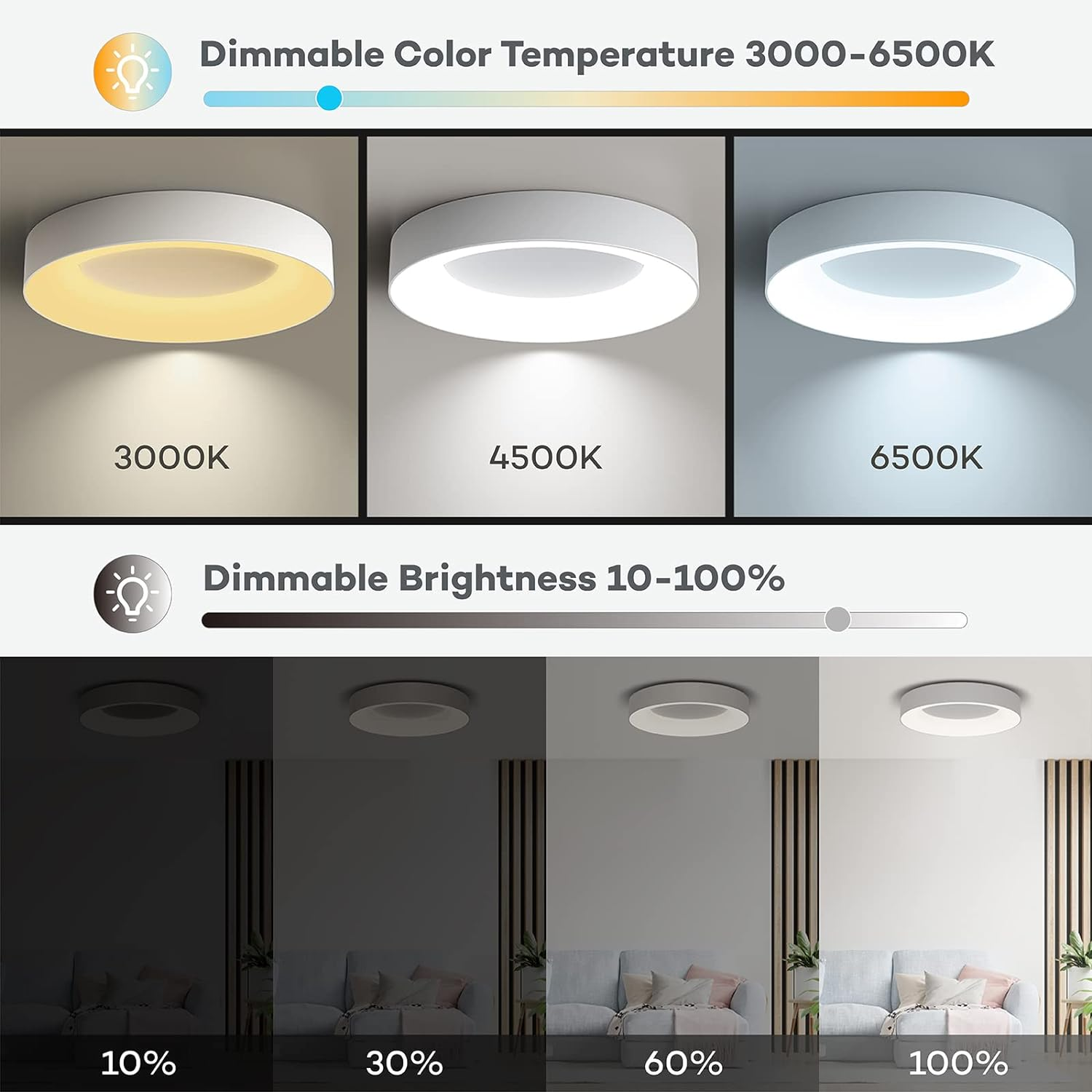 Creative Colorful Simple LED Ceiling Lights 3