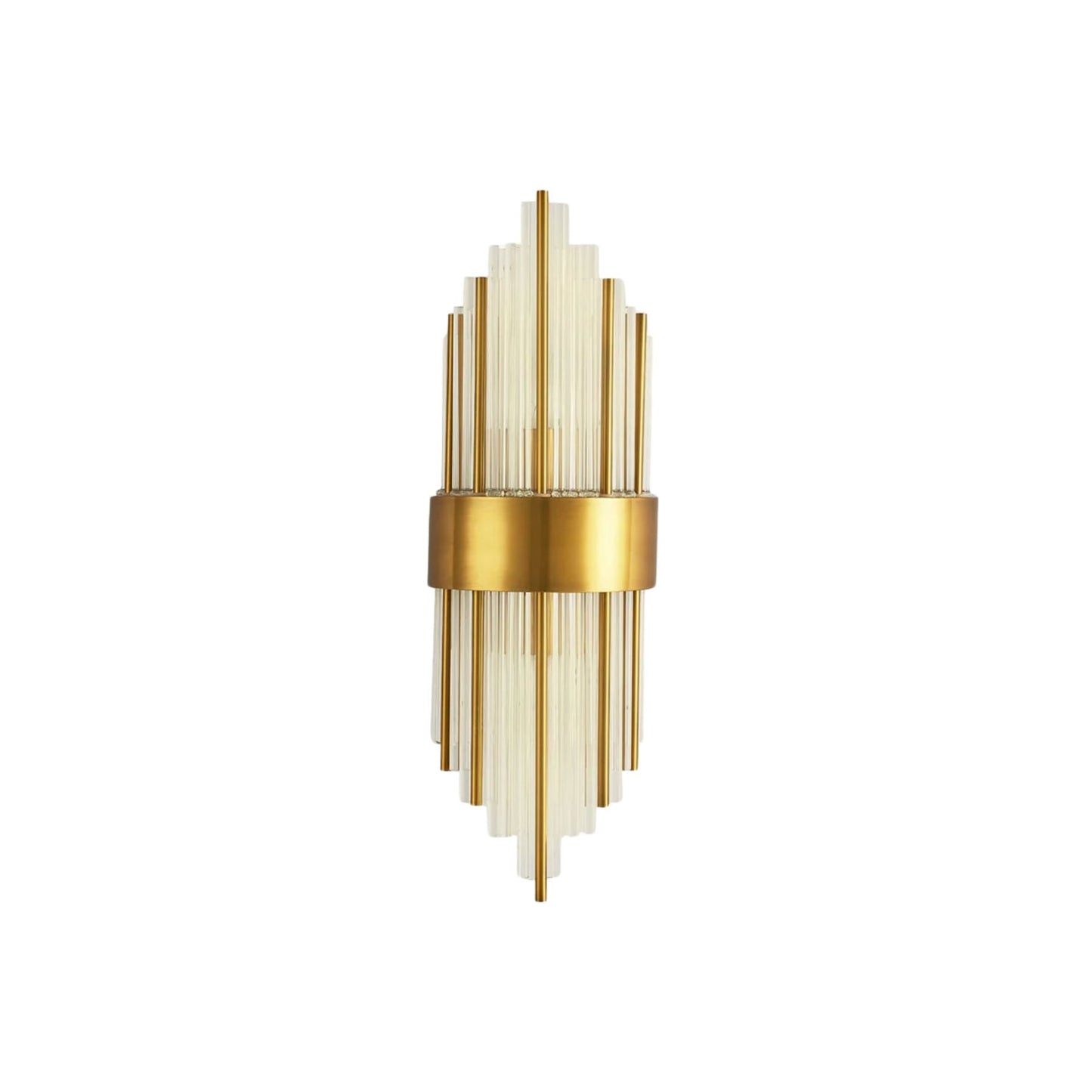 Cristaluxe | Elegant Modern Crystal Wall Sconce Lighting with Golden Accents 1