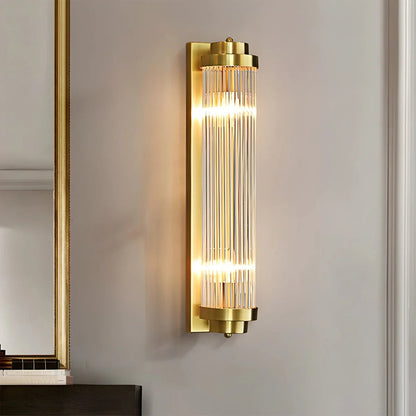 Cristaluxe | Elegant Modern Crystal Wall Sconce Lighting with Golden Accents 18