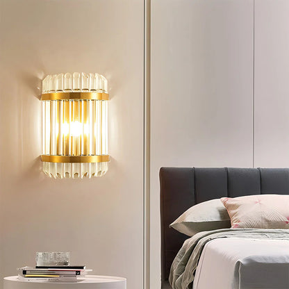 Cristaluxe | Elegant Modern Crystal Wall Sconce Lighting with Golden Accents 19