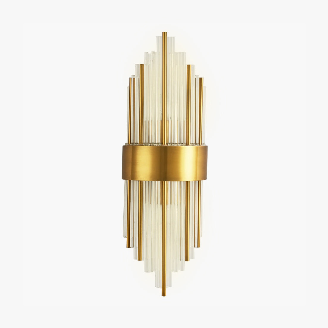 Cristaluxe | Elegant Modern Crystal Wall Sconce Lighting with Golden Accents 2