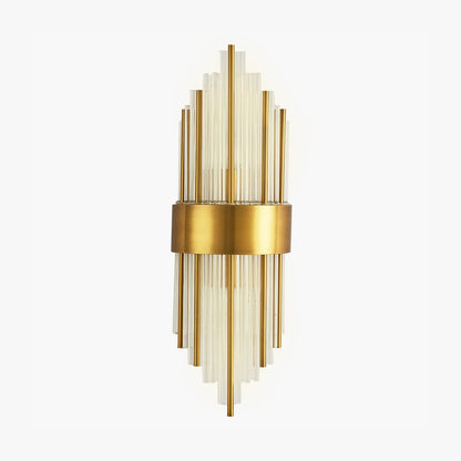 Cristaluxe | Elegant Modern Crystal Wall Sconce Lighting with Golden Accents 2