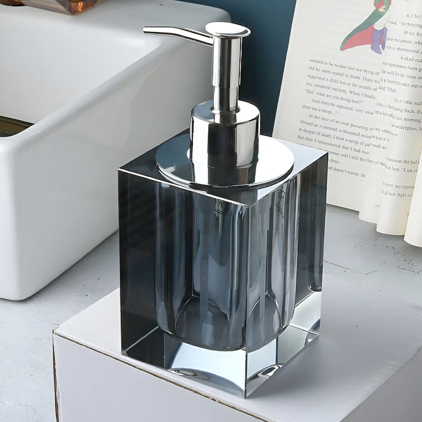 Luxury Clear Glass Bathroom Accessory Set