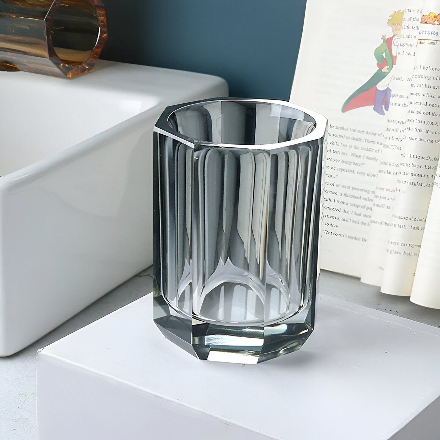 Luxury Clear Glass Bathroom Accessory Set