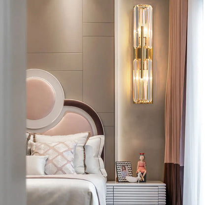 CrystalGleam – Refined Wall Sconce with Sparkling Crystal Accents 8