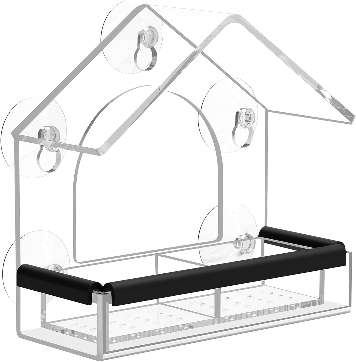 CrystalVista | Modern Durable Acrylic Window Bird Feeder for Wildlife Observation 3