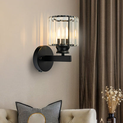 Elegant Glass Bedroom Wall Sconce - Lusomart