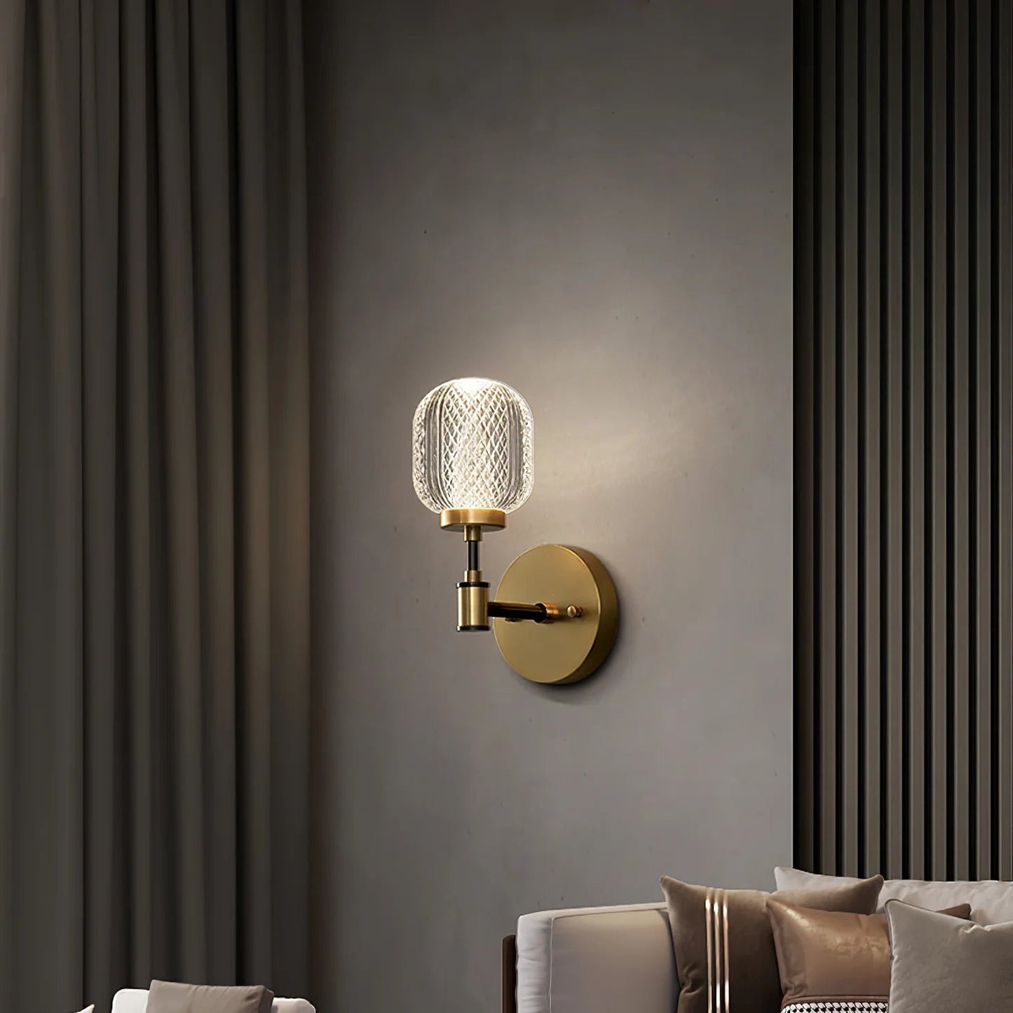 Classic Sparkling Glass Wall Light