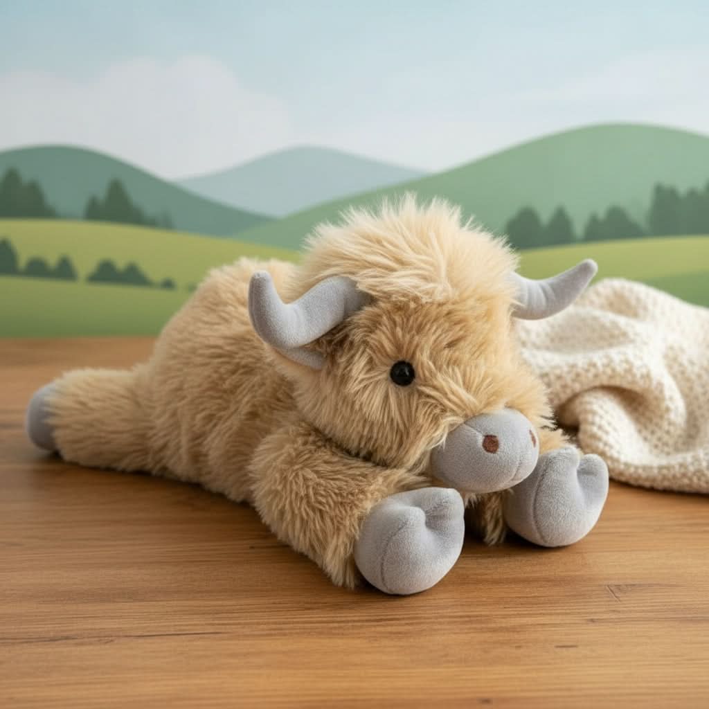 Snuggly Farm Cow Plush Toy for Kids and Adults - Lusomart