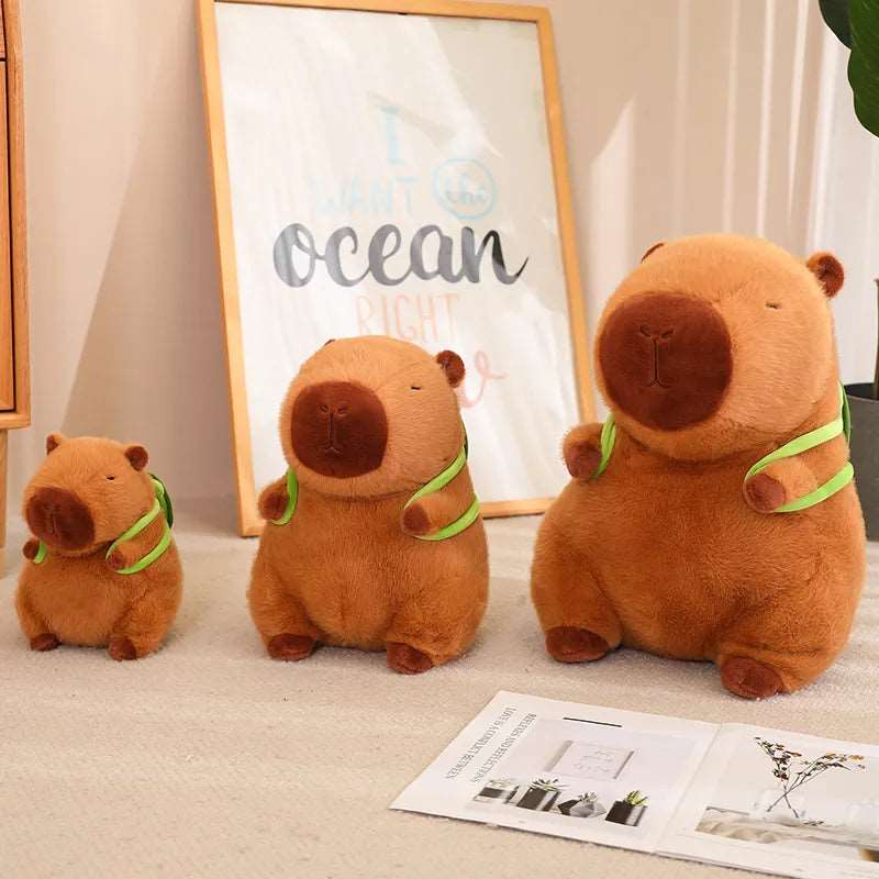 Cuddly Capybara with Turtle Backpack - TurtleBuddy 1