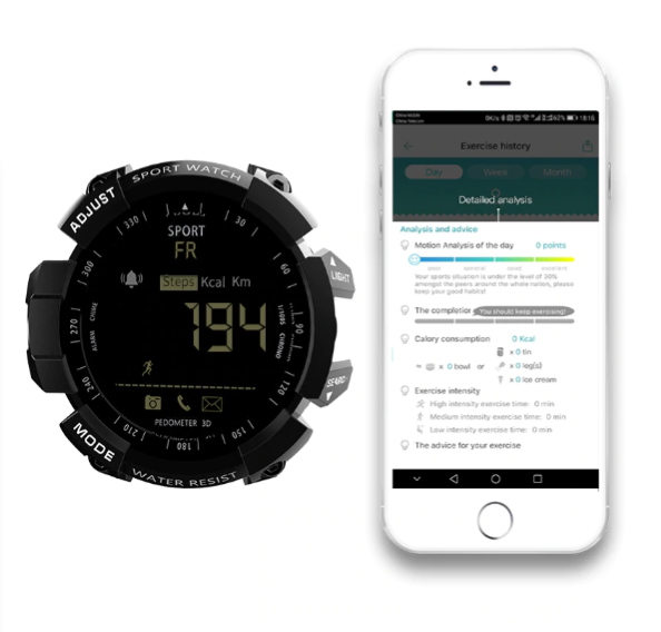 Sporty GPS Fitness Tracker Smartwatch