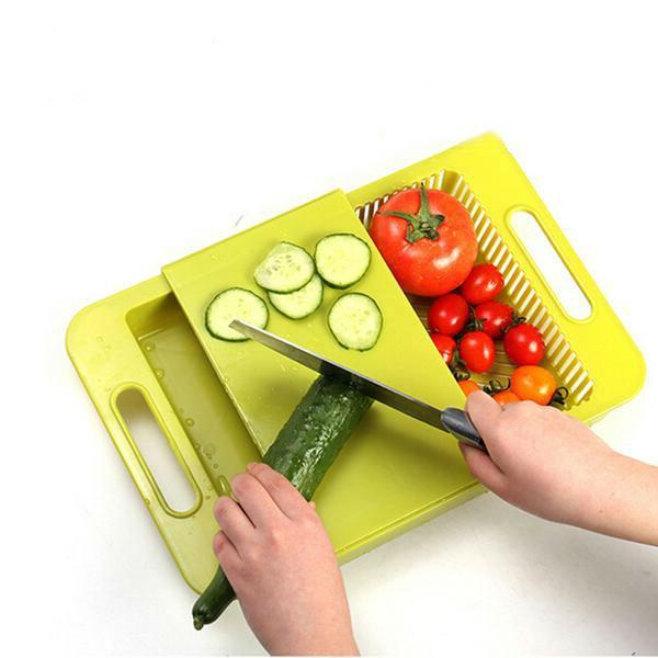 Practical 3-in-1 Space Saving Cutting Board - Lusomart