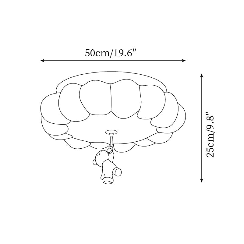 CumulusGlow | Charming Playful Children's Room Ceiling Lamp 3