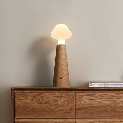 Warm Wooden Nightstand Desk Lamp