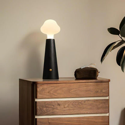 Warm Wooden Nightstand Desk Lamp