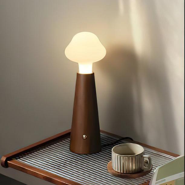 Warm Wooden Nightstand Desk Lamp