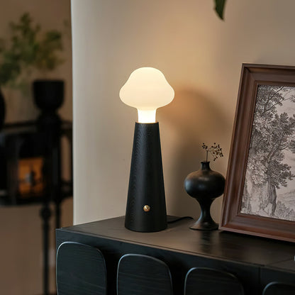 Warm Wooden Nightstand Desk Lamp