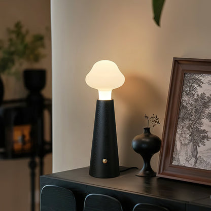 Warm Wooden Nightstand Desk Lamp