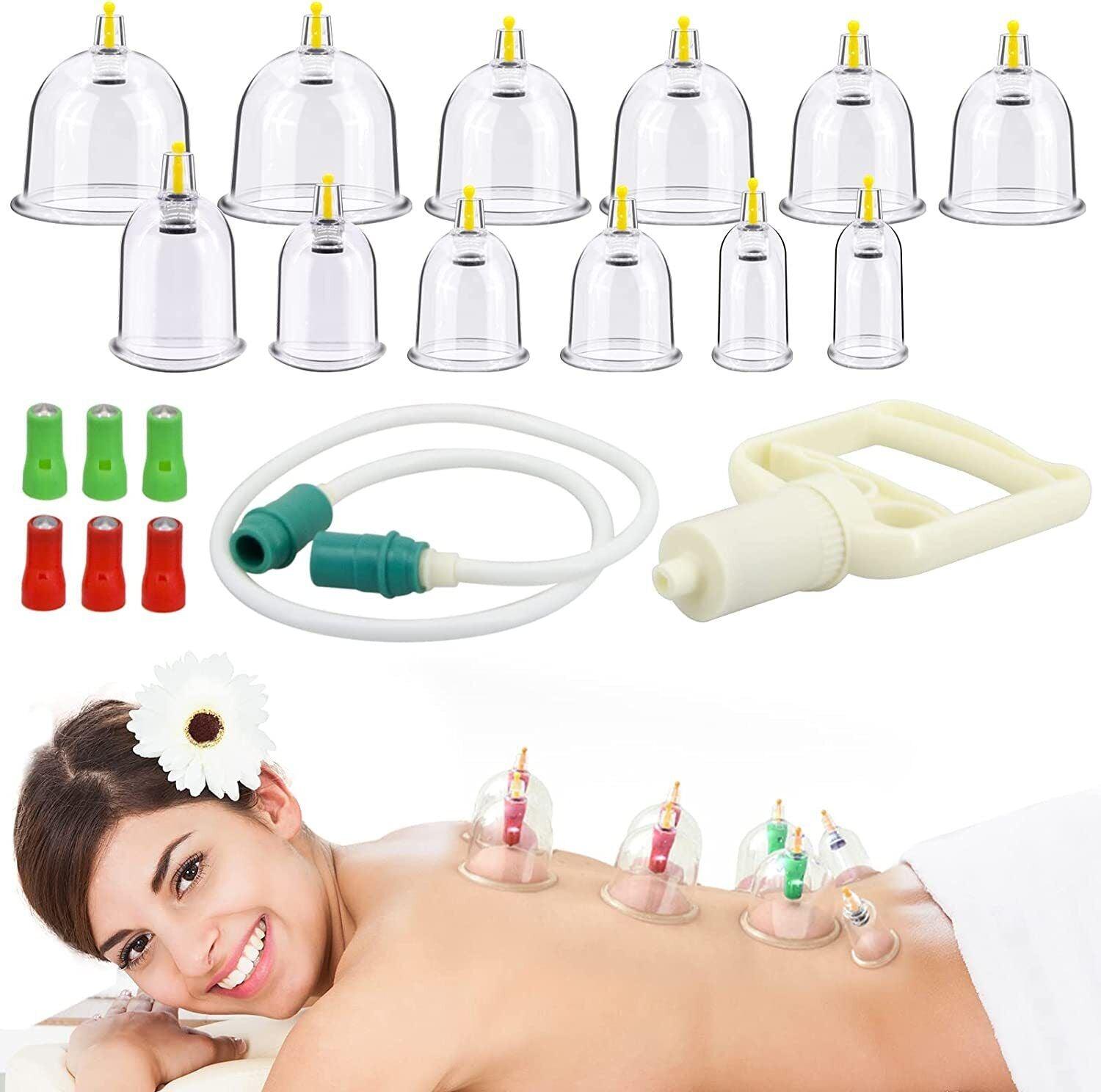 Professional Vacuum Cup Therapy Massage Kit 32-Piece Set - Lusomart
