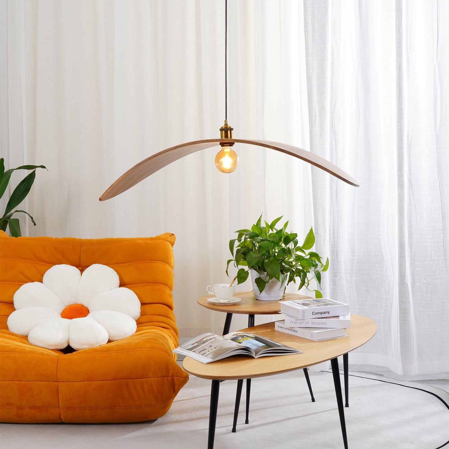 Curved Wood Design Pendant Lamp 4