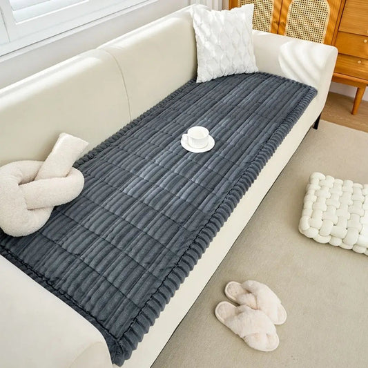 Soft Fleece Lined Sofa Throw Pillow Covers - Lusomart