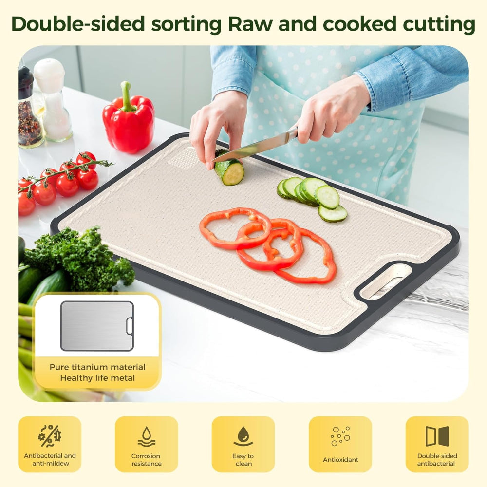 Durable Double Sided Stainless Steel Kitchen Cutting Board