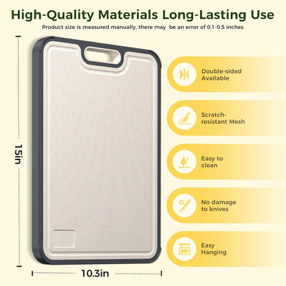 Durable Double Sided Stainless Steel Kitchen Cutting Board