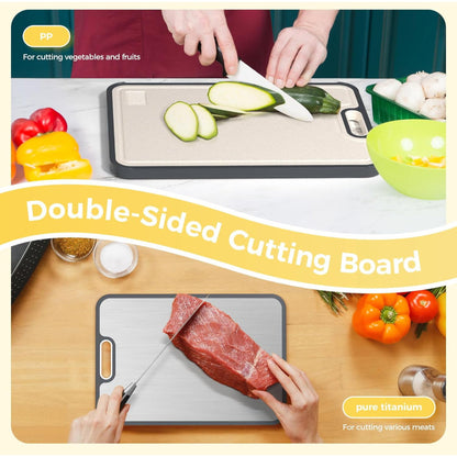 Durable Double Sided Stainless Steel Kitchen Cutting Board