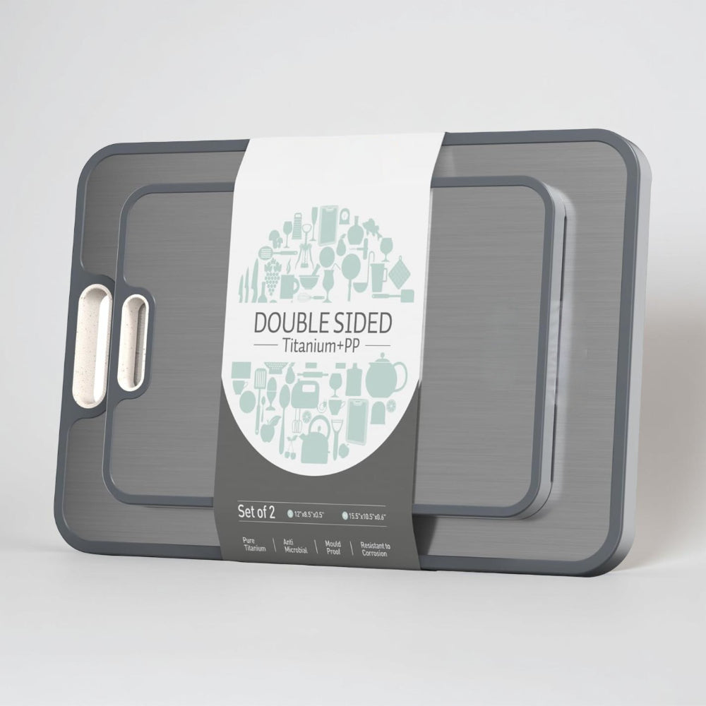 Durable Double Sided Stainless Steel Kitchen Cutting Board