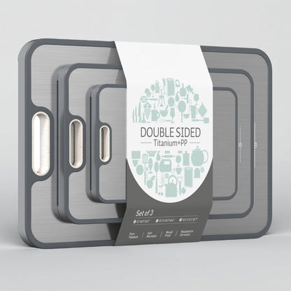 Durable Double Sided Stainless Steel Kitchen Cutting Board