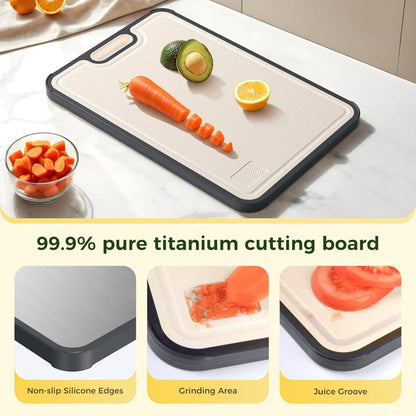 Durable Double Sided Stainless Steel Kitchen Cutting Board