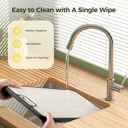Durable Double Sided Stainless Steel Kitchen Cutting Board