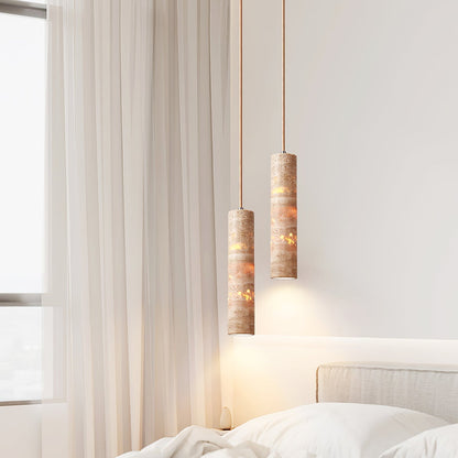 Cylinder Shape Natural Stone Pendant Lamp 3