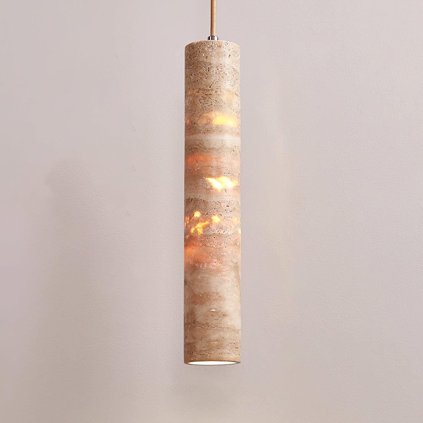 Cylinder Shape Natural Stone Pendant Lamp 5