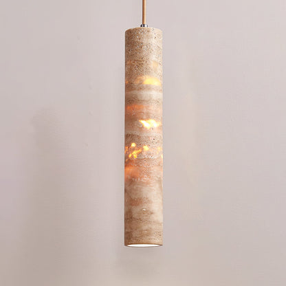 Cylinder Shape Natural Stone Pendant Lamp 5