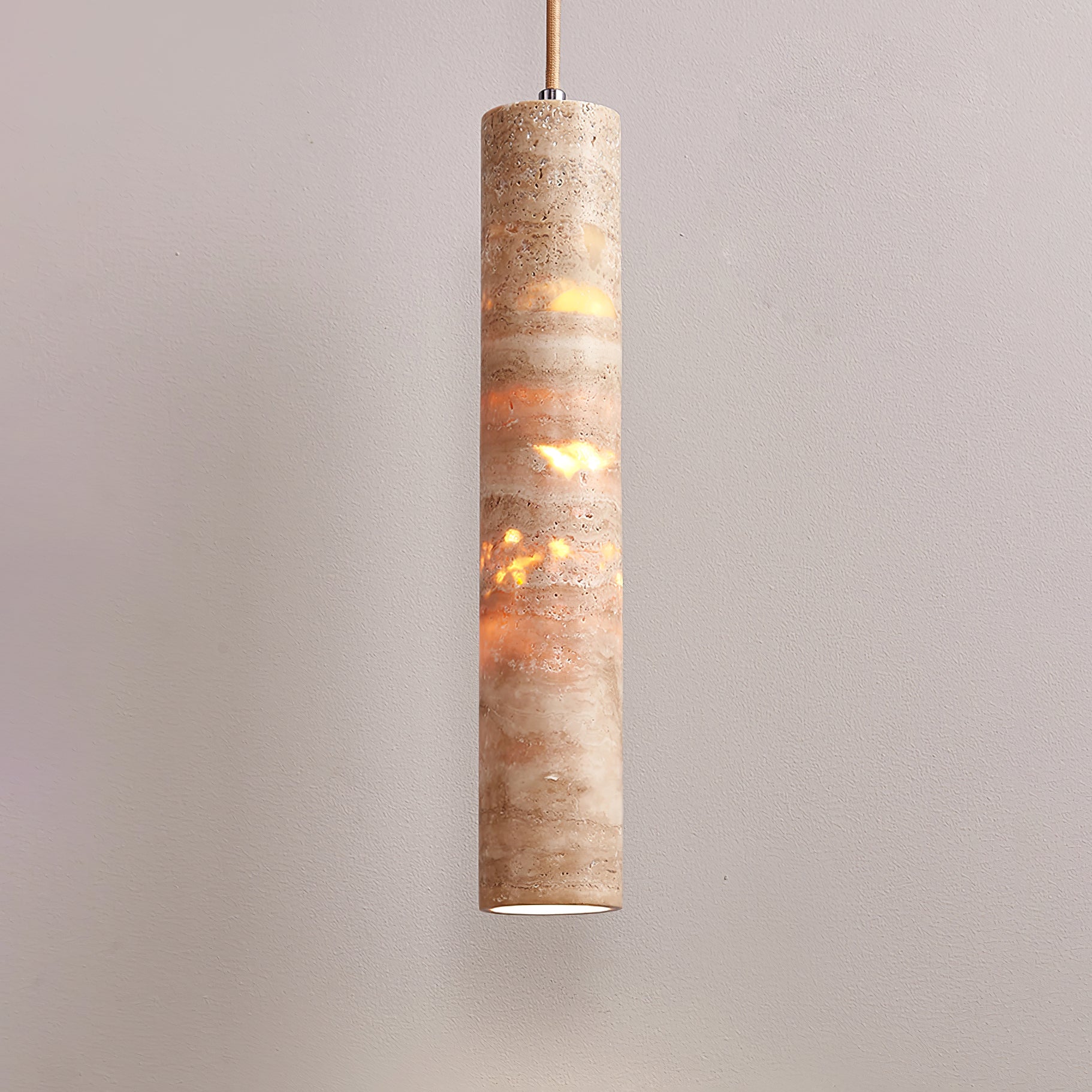 Cylinder Shape Natural Stone Pendant Lamp 6