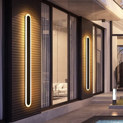Contemporary Slim Exterior LED Wall Lamp
